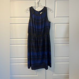 Blue and Black A Line Dress, 12P from Loft